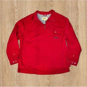 Vtg Eddie Bauer EB-97 Red Quarter Zip Pullover Mens M Quarter Zip 90s Coastal